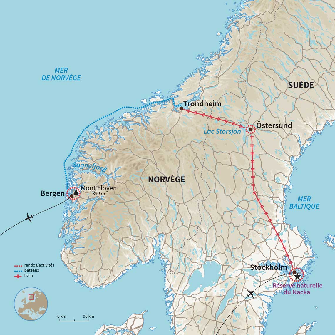 Carte Suède : Parfums du Nord