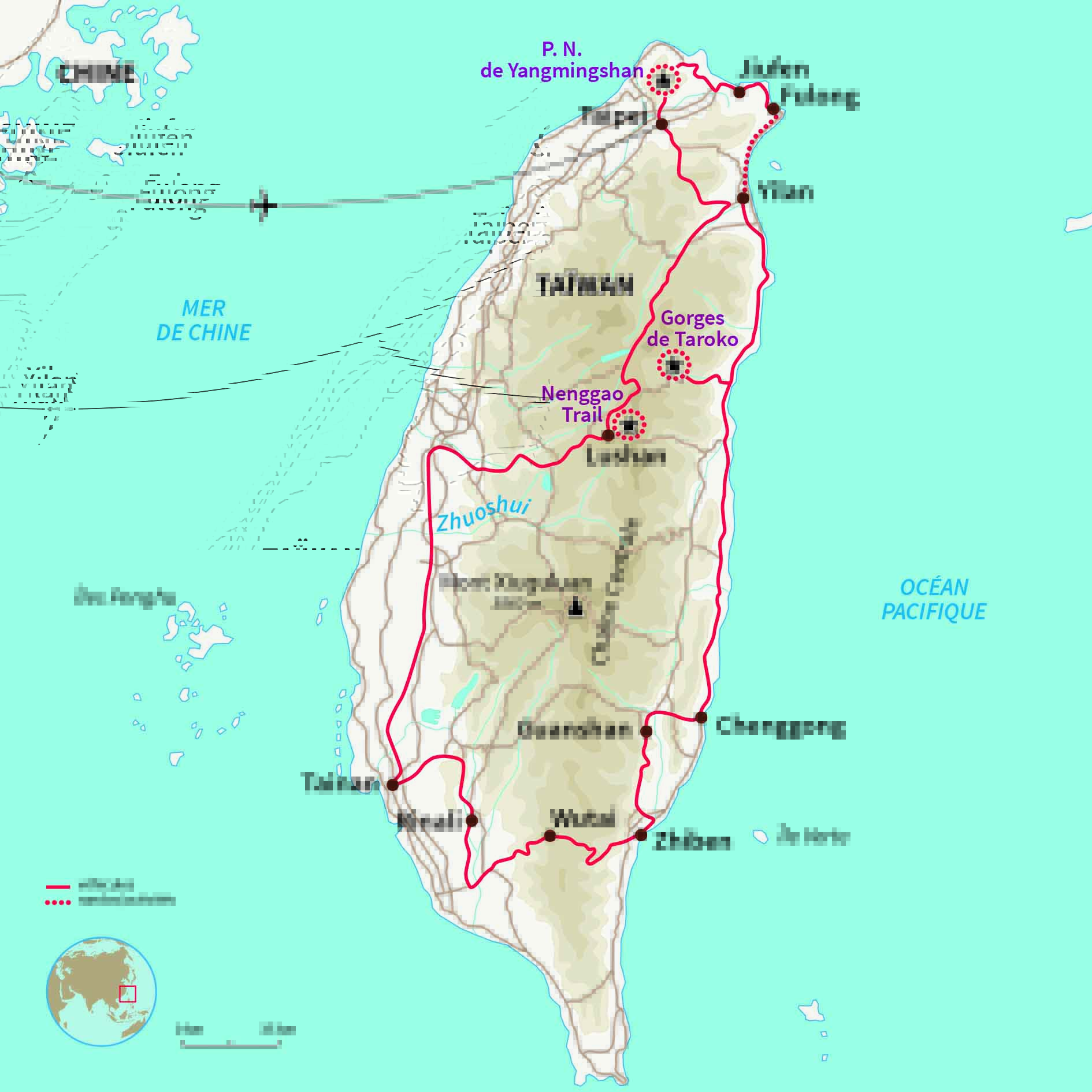 Carte Taïwan : Taïwan Expo WOC 2023 