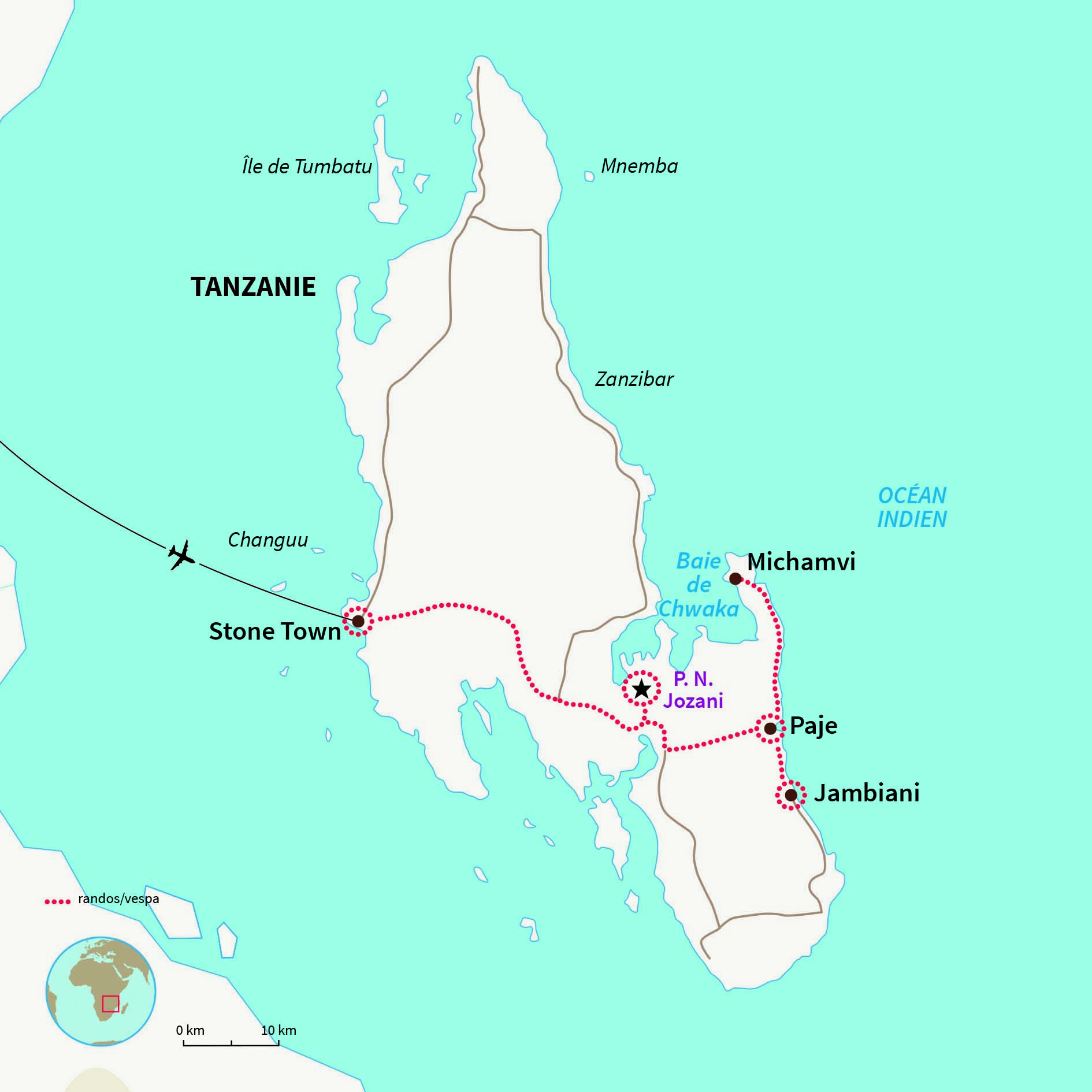 Carte Tanzanie : Quand y’en a marre, y’a Zanzibar !