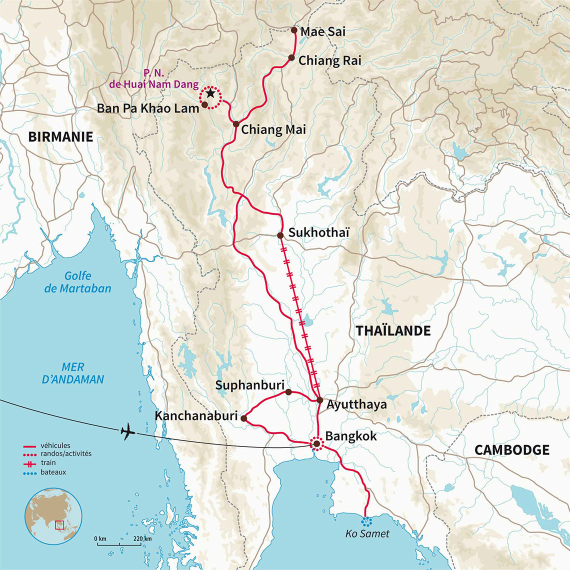 Carte Thaïlande : Une aventure thaï et sur mesure