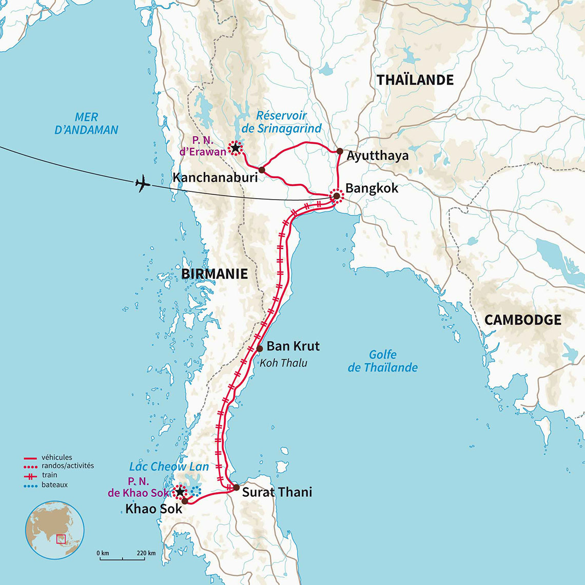 Carte Thaïlande : La Thaïlande en famille