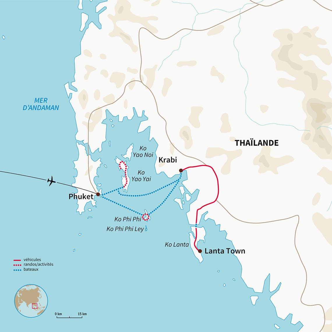 Carte Thaïlande : La magie des îles du Sud