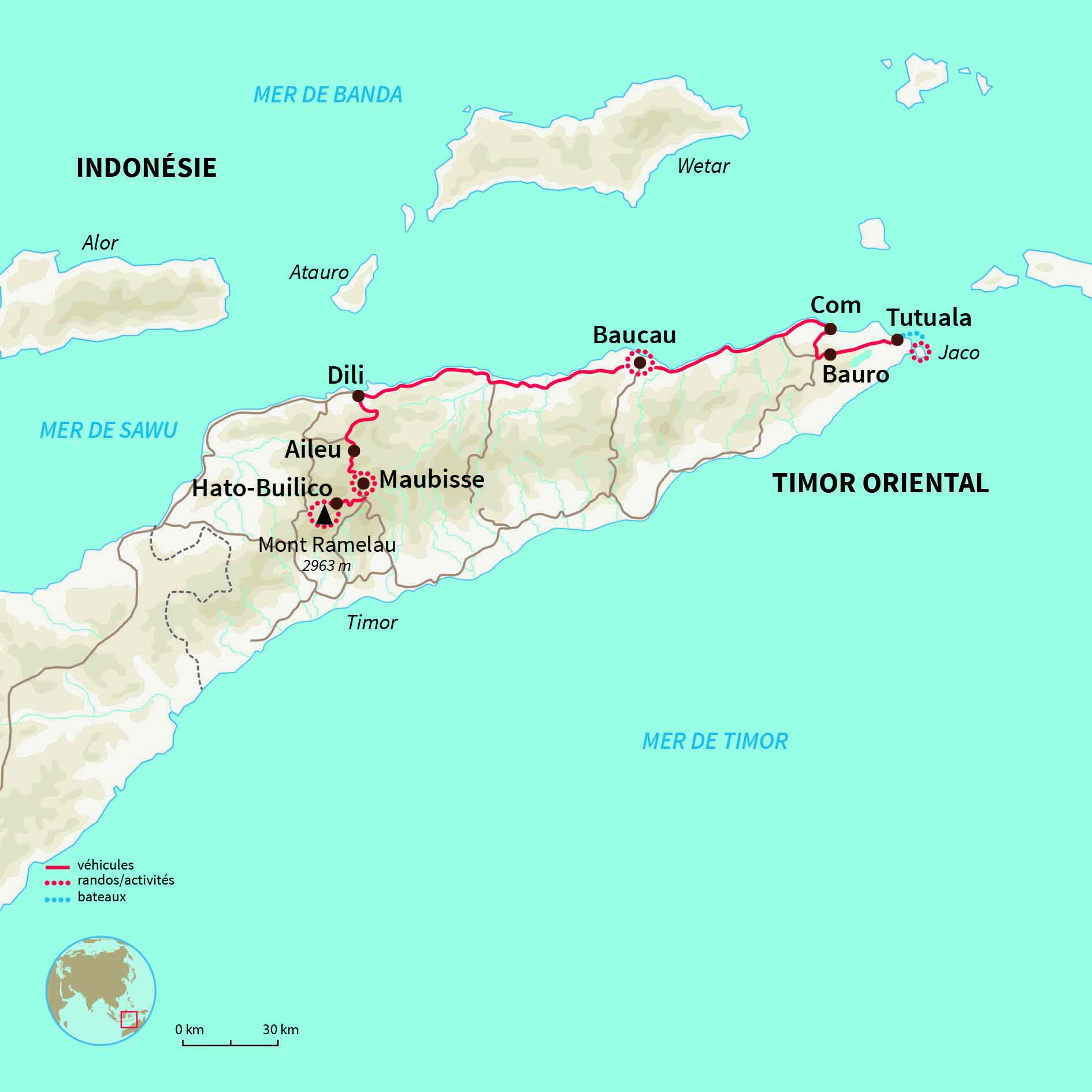 Carte Timor oriental : Total éclipse au Timor ! 