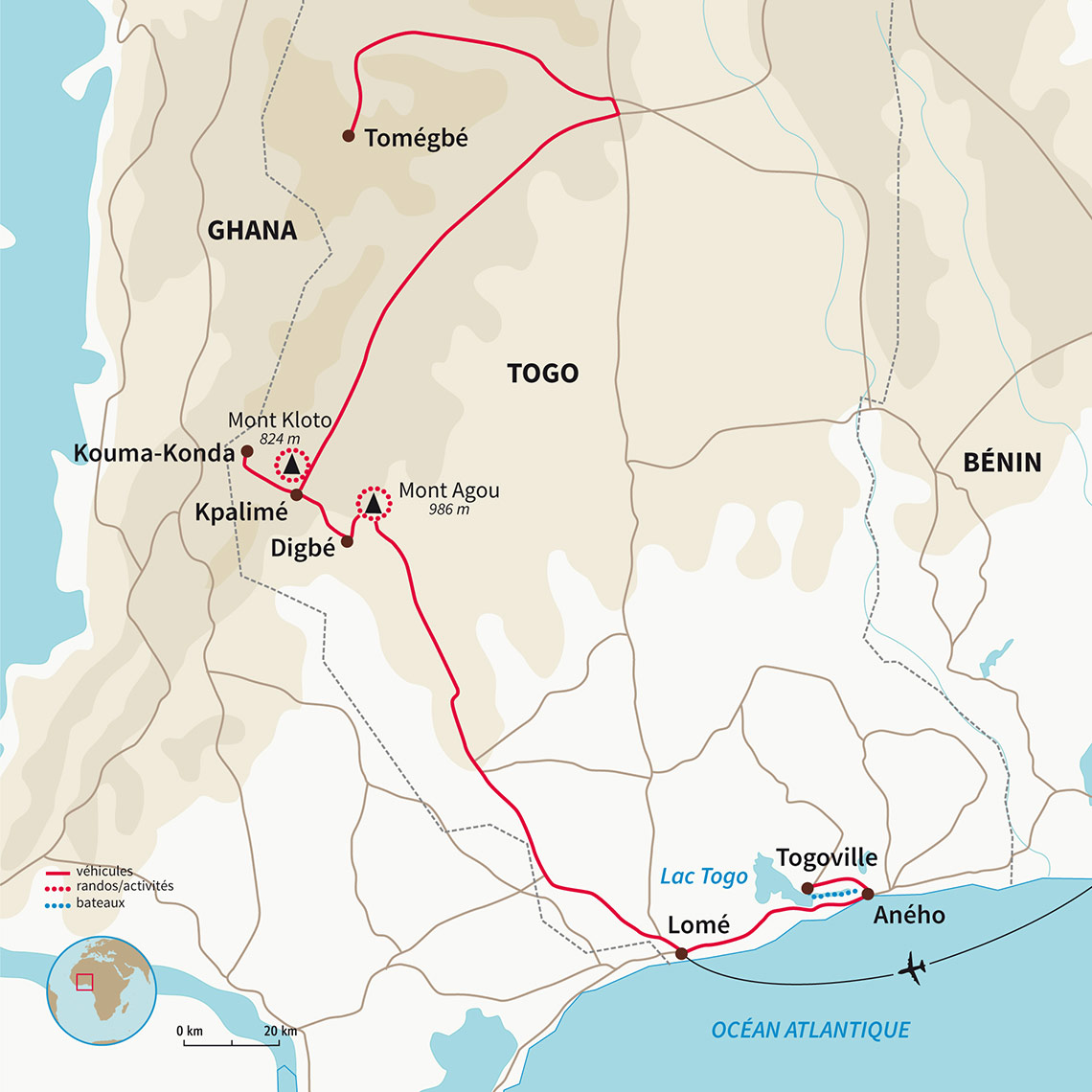 Carte Togo : Togo Solidaire
