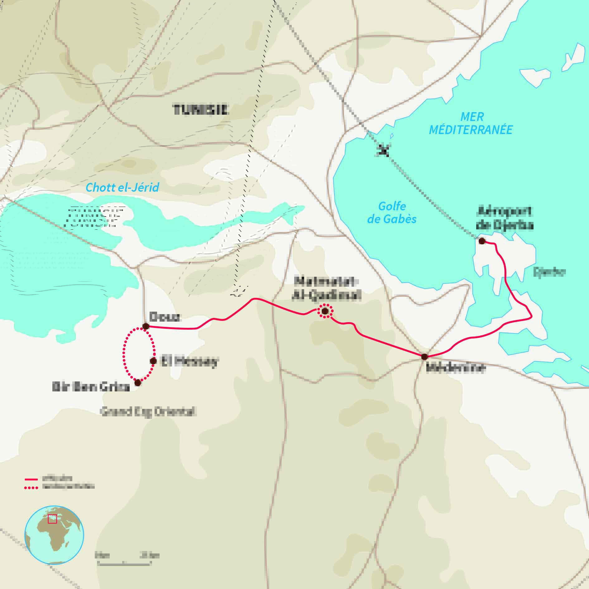 Carte Tunisie : Dessine-moi un renard !