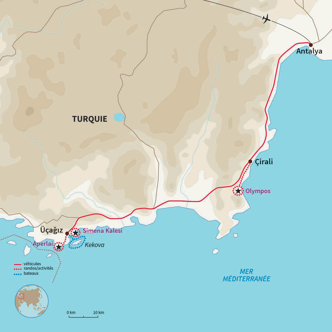 Carte Turquie : 1 - 2 - 3… Lycie !