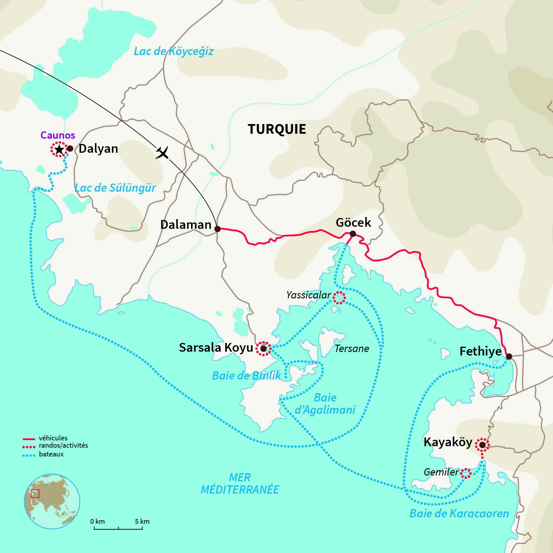 Carte Turquie : Capitaines en mer turquoise