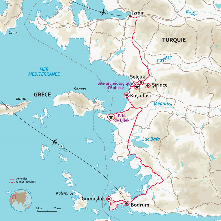 Carte Turquie : Ma tribu en mer Egée