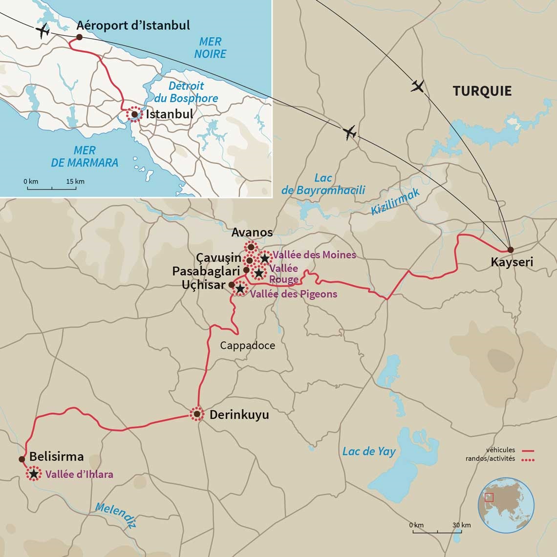 Carte Turquie : Rando & hammam en terre ottomane