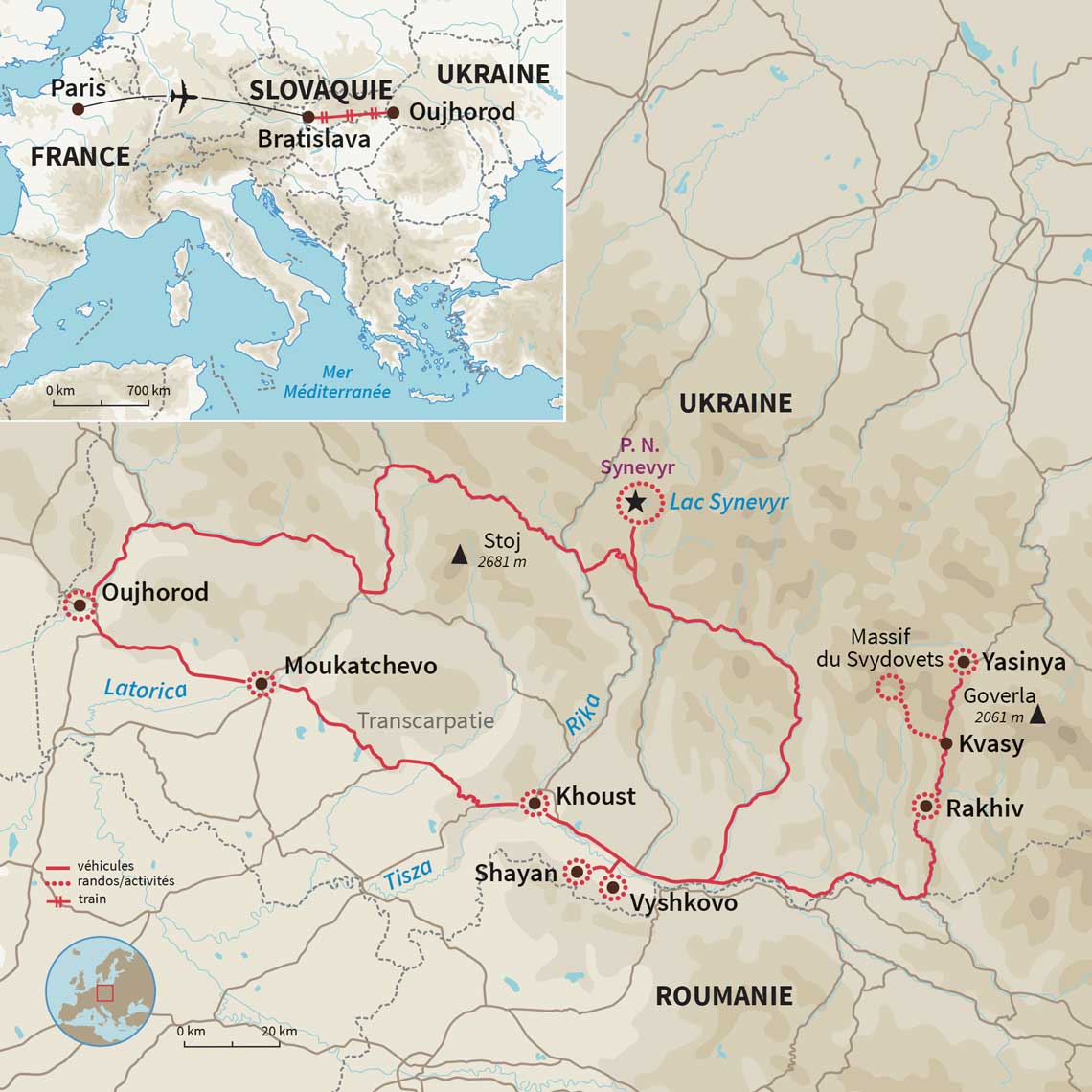 Carte Ukraine : Âme et saveurs de Transcarpathie