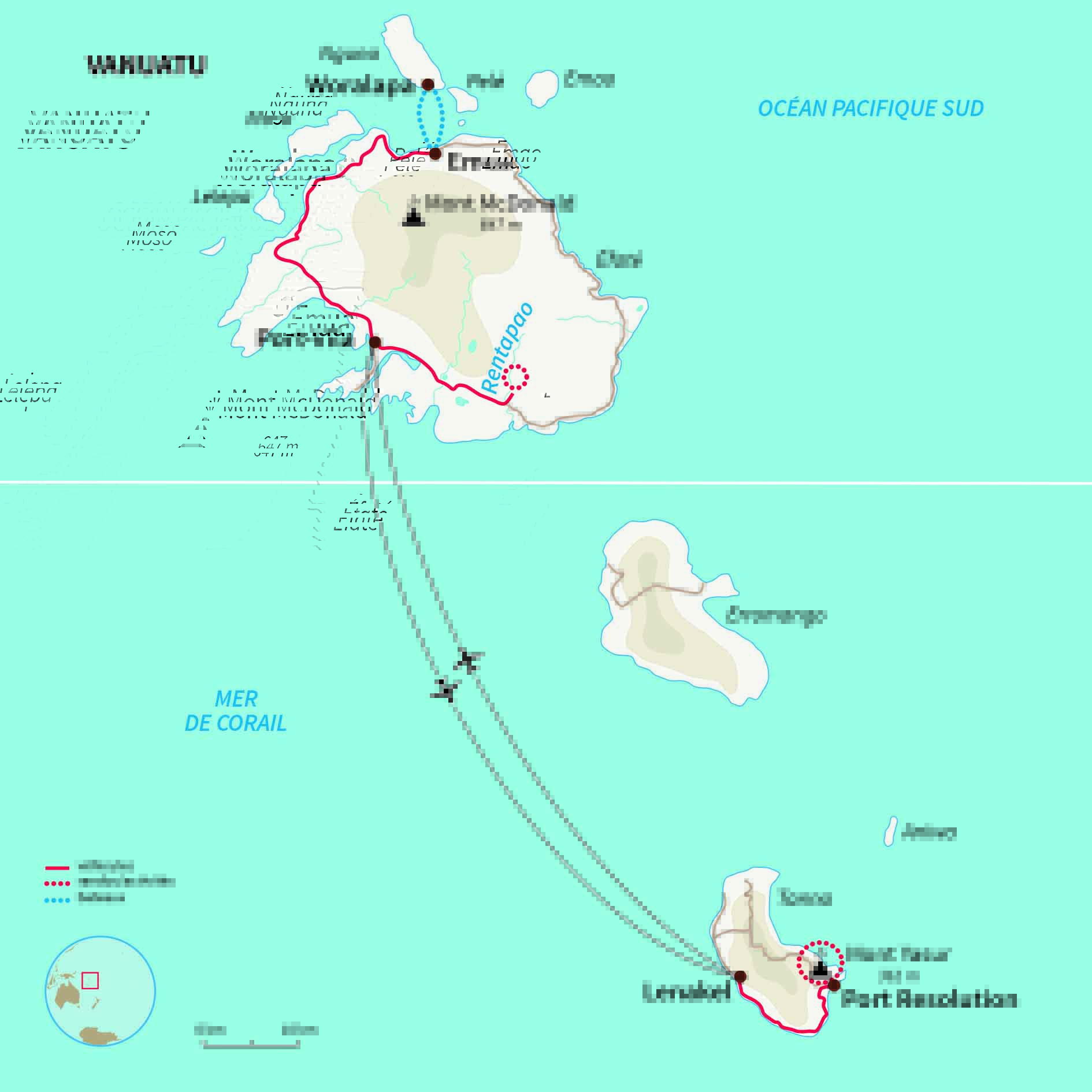 Carte Vanuatu : L'archipel des Vanuatu, perle du Pacifique !