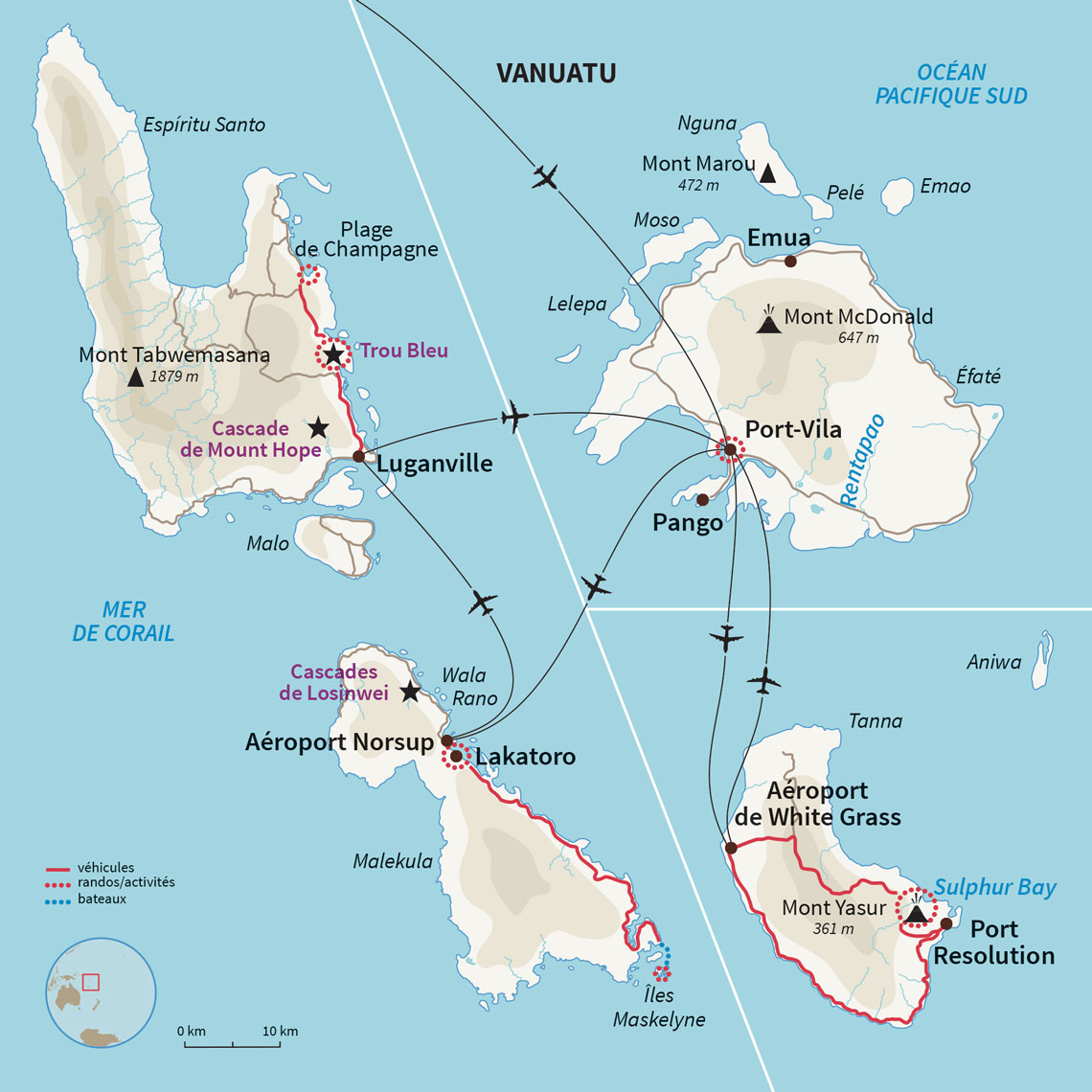 Carte Vanuatu : Éruption d’aventures