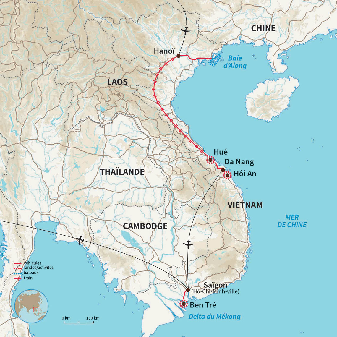 Carte Vietnam : Les incontournables du Vietnam