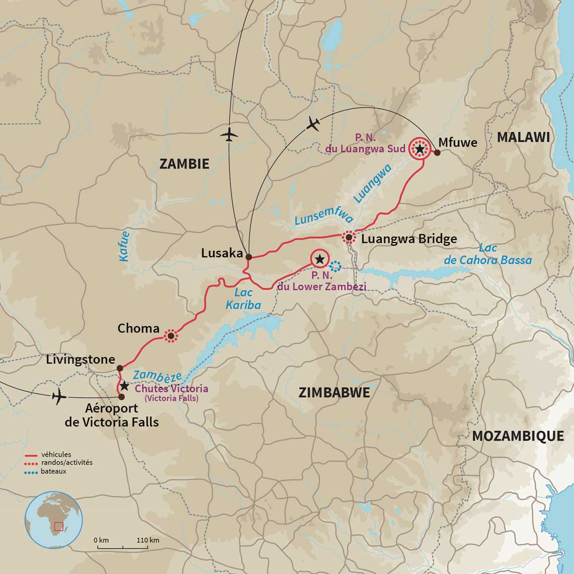 Carte Zambie : Zambie d'ailleurs...