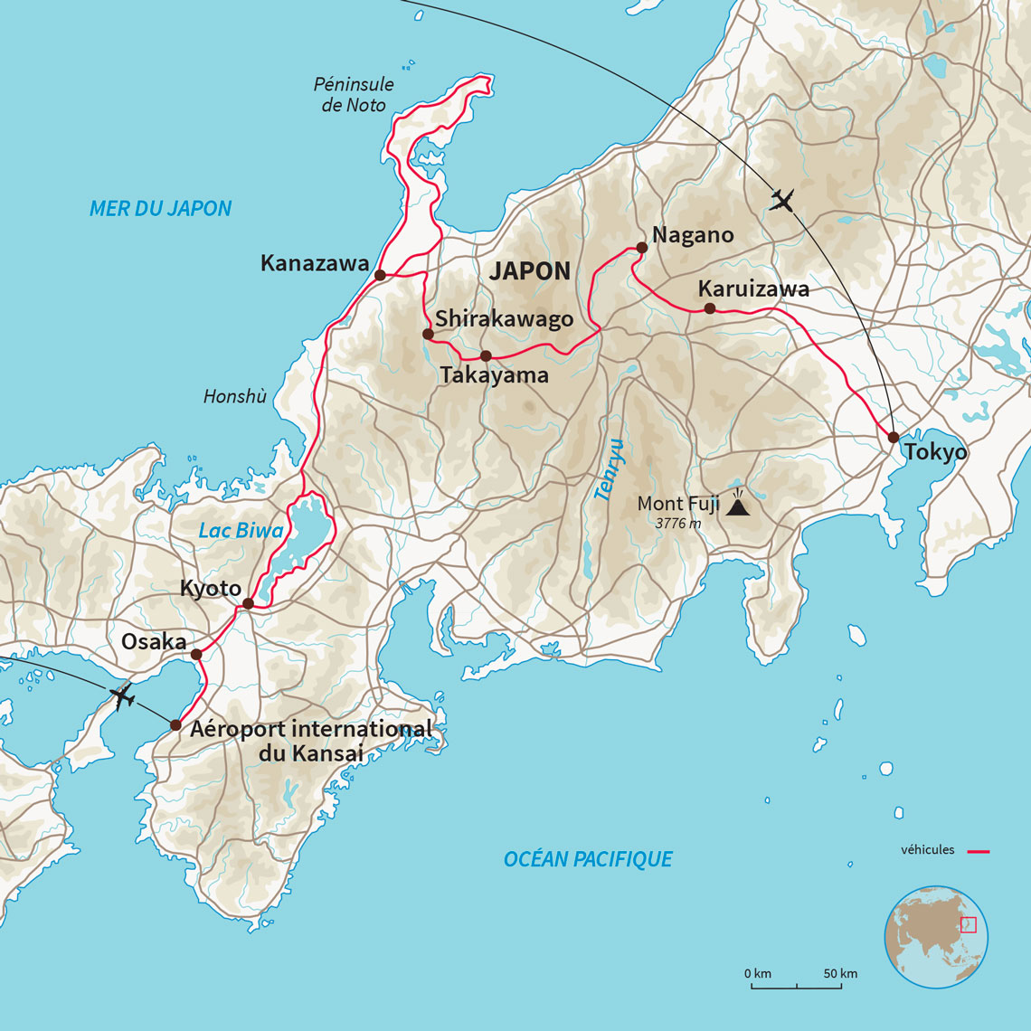 Carte Japon : Camping party dans les Alpes Japonaises 