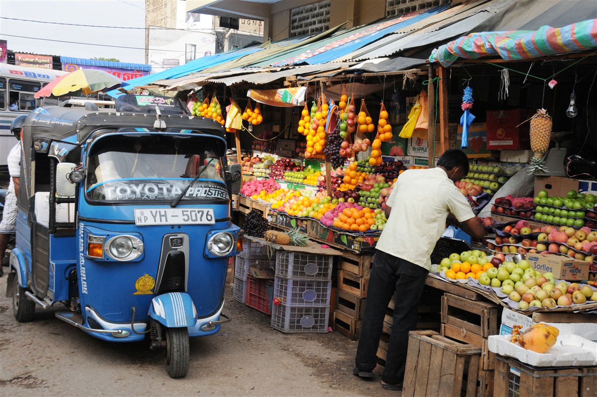 Étale de marché à Jaffna au Sri Lanka