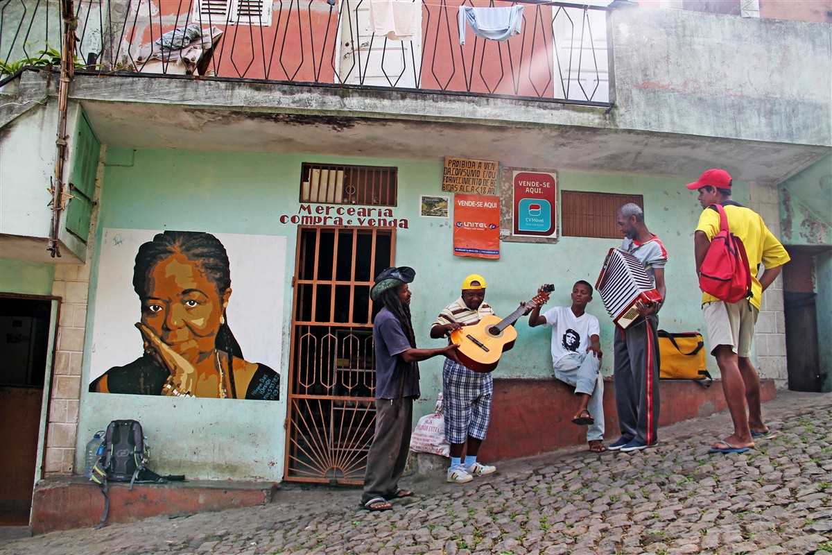Musiciens dans la vallée de Paul sur l'île de Santo Antão au Cap-Vert