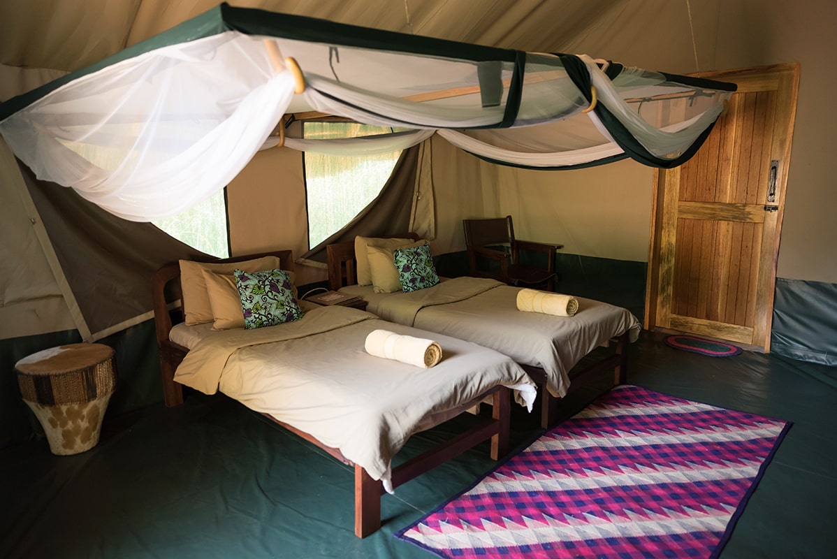 Chambre sous tente d'un lodge &agrave; Murchison Falls &copy; M.R.L.