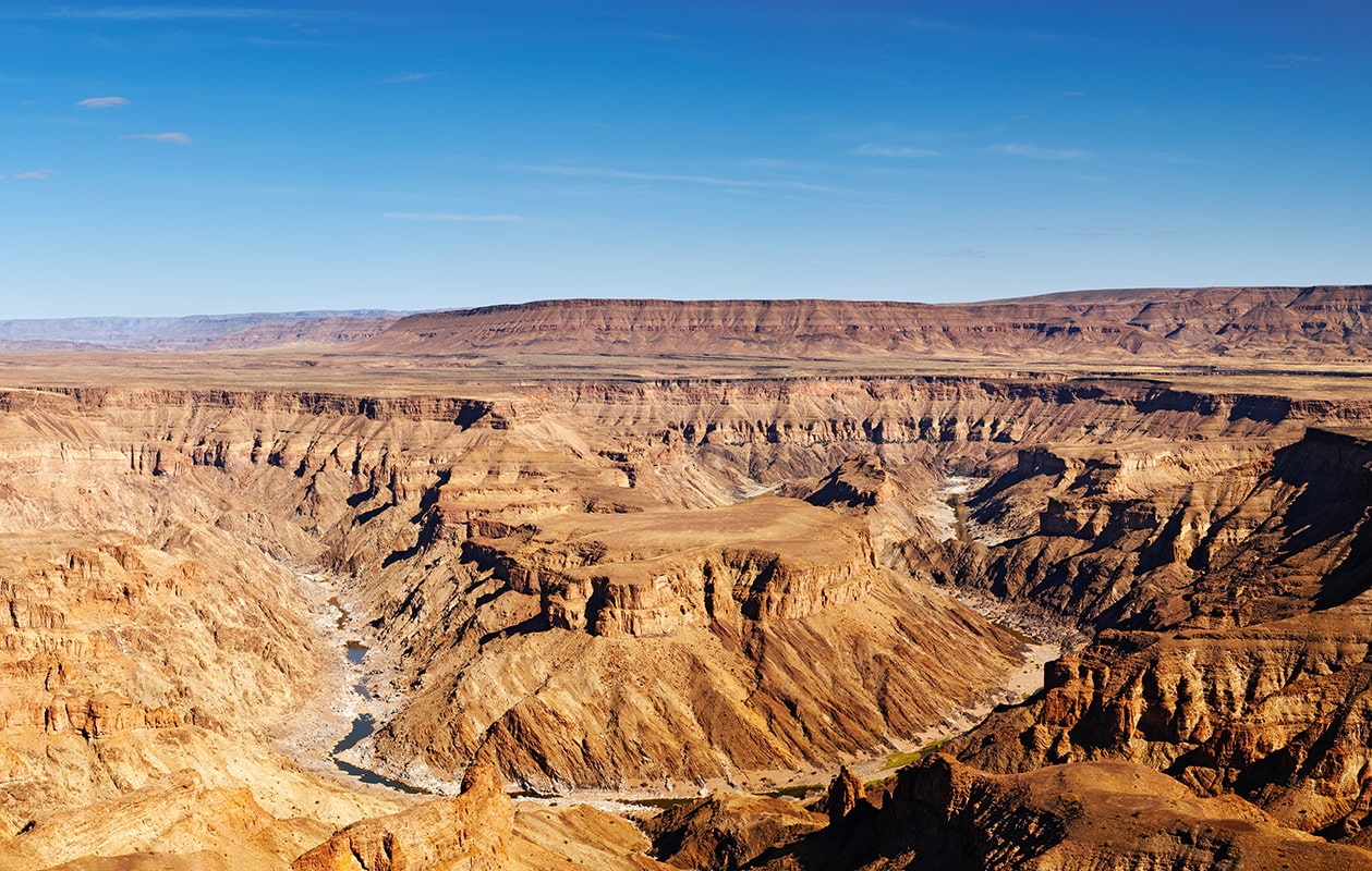 Vue panoramique sur le Fish River Canyon