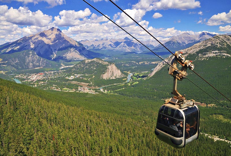Téléphérique en direction du mont Sulphur - Parc national de Banff - Canada © Akshay-PhotOvation/stock.adobe.com Téléphérique en direction du mont Sulphur - Parc national de Banff - Canada