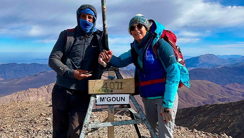 Arrivée au M'Goun avec Mustapha © Patrick D. Arrivée au M'Goun avec Mustapha © Patrick D.