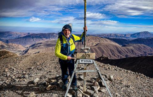 Patrick au sommet du M'Goun dans le Haut Atlas au Maroc © Patrick D.