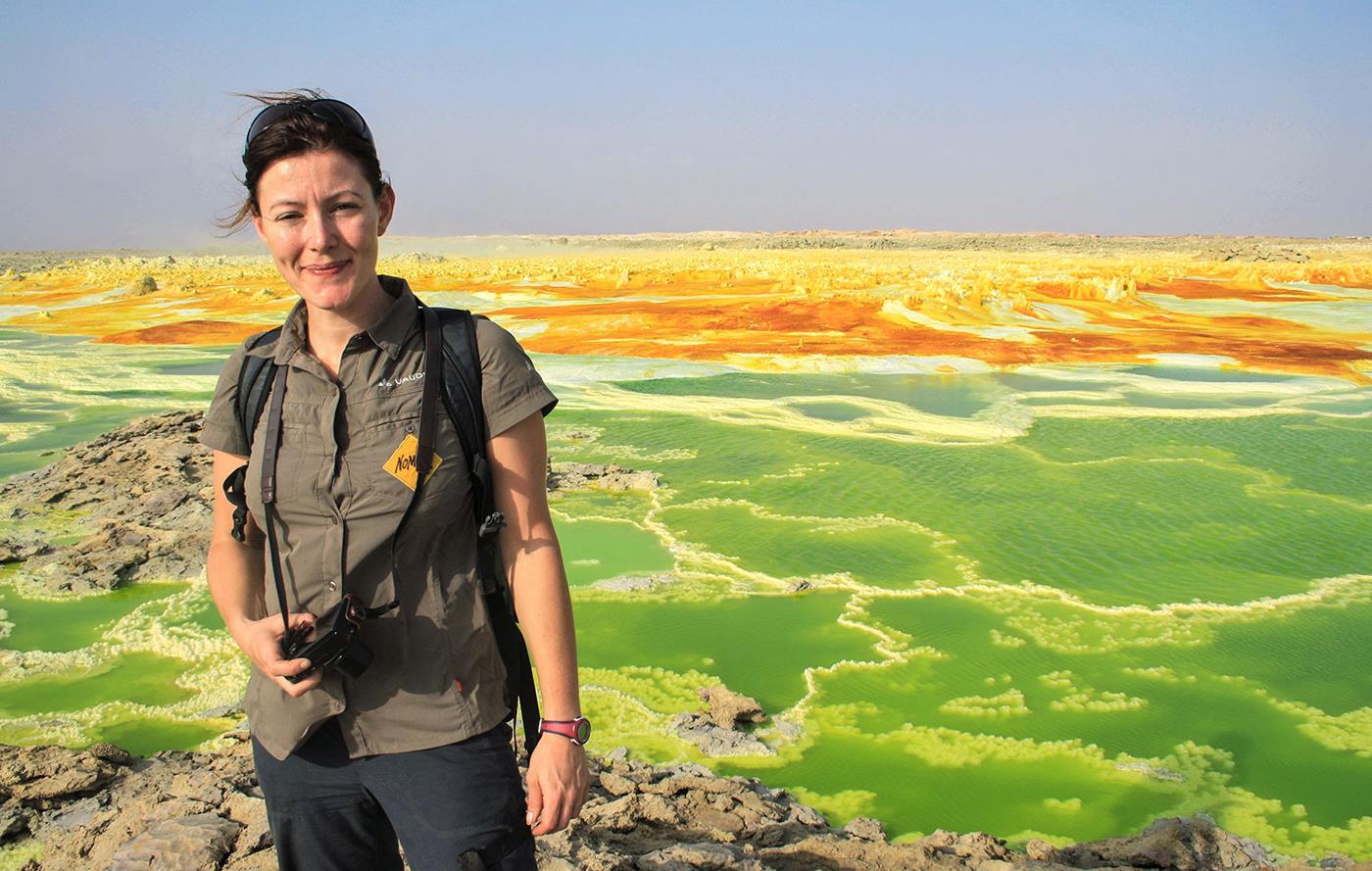 Laetitia Ferreira de chez Nomade Aventure dans le désert du Danakil © Laetitia Ferreira / Nomade Aventure