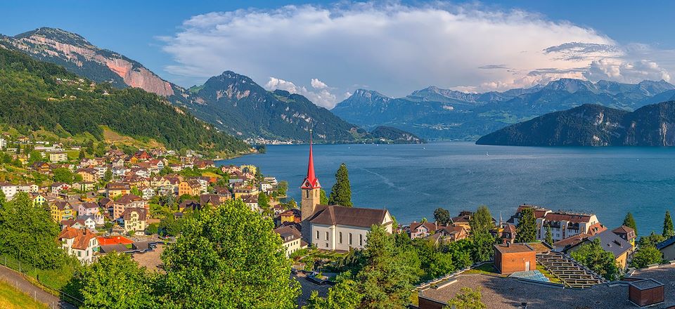 Séjour bucolique à vélo dans la campagne Suisse, entre lacs et montagnes, avec une découverte de Lucerne et ses environs