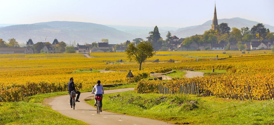 La Voie Verte de Dijon à Mâcon, pour une découverte de la Bourgogne du nord au sud au gré des vignobles et châteaux de la région.