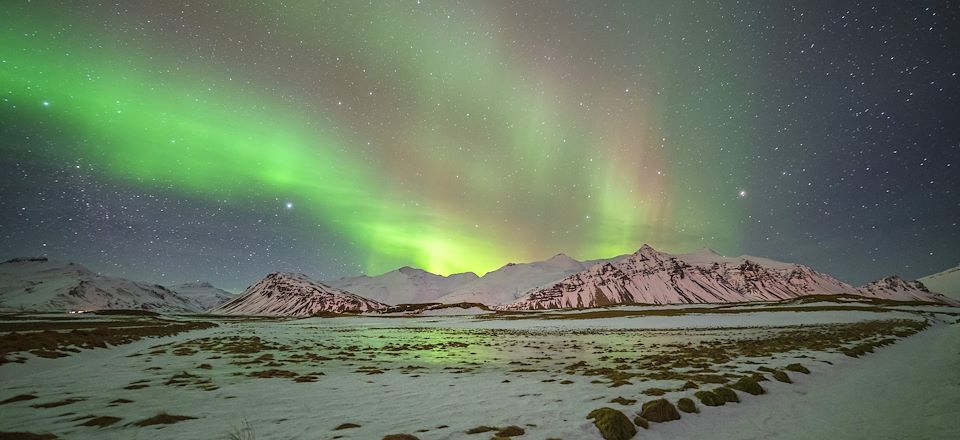 Voyage dédié aux aurores boréales en Islande : autotour de Reykjavík jusqu'à la côte sud avec un condensé d’activités givrées