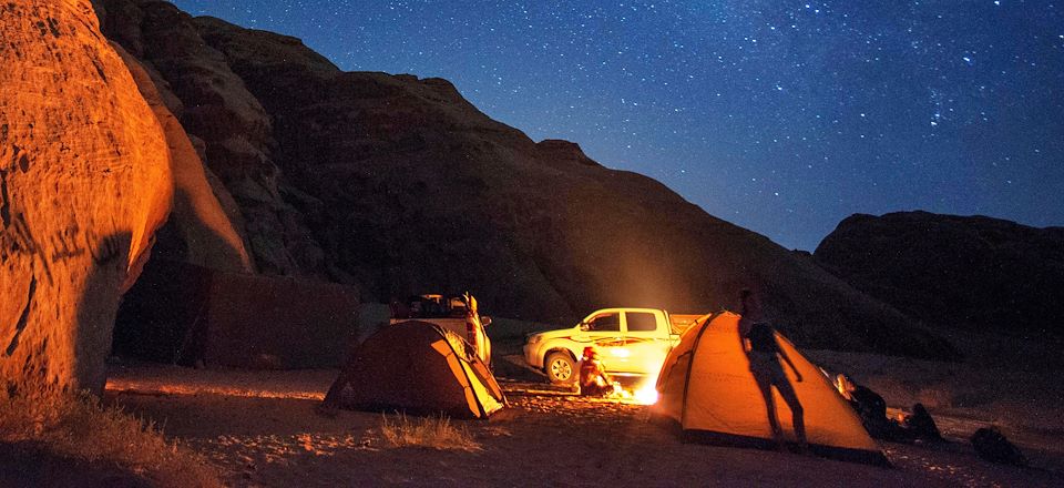 Trek en Jordanie avec nuits en bivouac de Dana à Petra et dans le désert du Wadi Rum sans oublier le Wadi Mujib et la Mer Morte