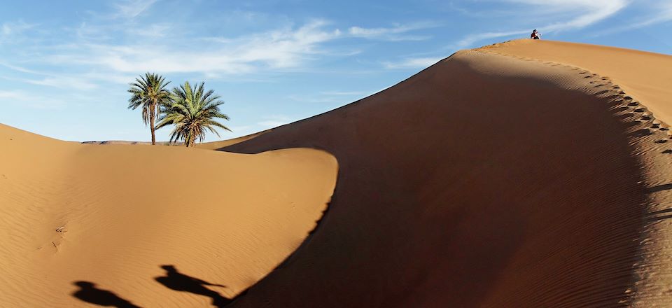 Voyage dans le désert du Maroc au sud de la vallée du Drâa, trek au cœur des oasis et des dunes du Sahara