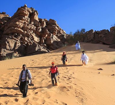 Grand panorama de l'Adrar et du Banc d'Arguin mauritanien à pied, en train et en 4x4