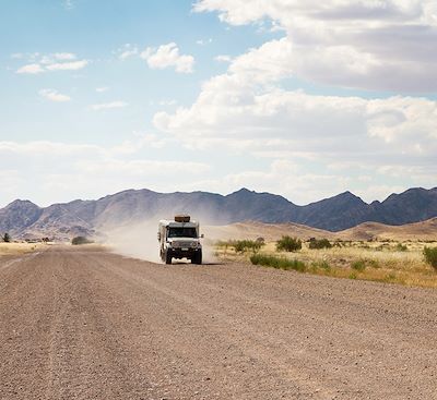 Voyage en camping-car pour explorer les grands sites de Namibie, du parc d'Etosha au Damaraland en passant par le désert du Namib
