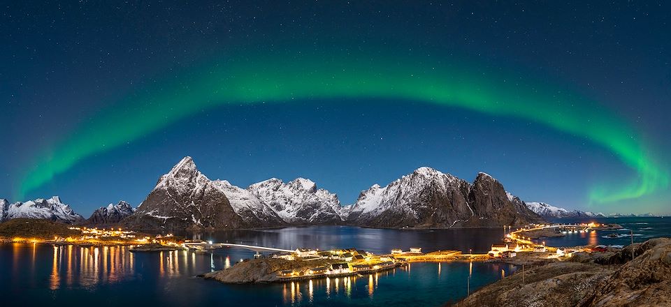 Voyage de Tromso aux Lofoten, à la recherche des aurores boréales, le tout en hôtel, chalet et nuit sur l'Express Côtier 