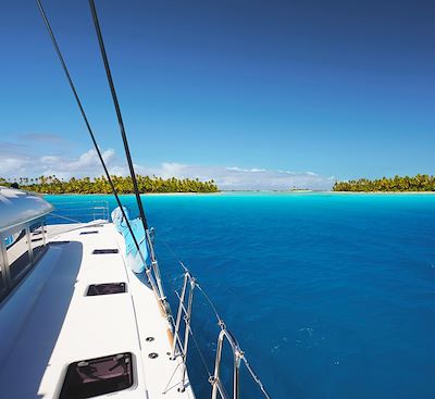 Croisière en Polynésie sur catamaran, 3 semaines à la découverte des îles de la Société et extension sur Rangiroa dans les Tuamotu