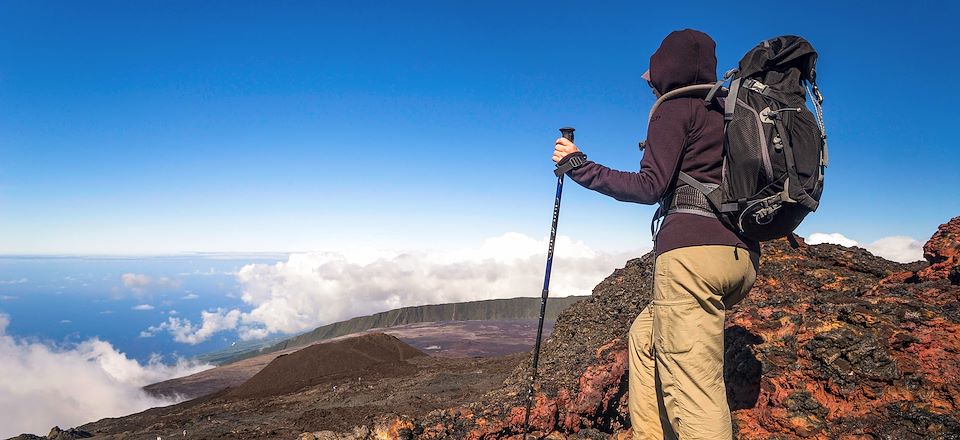 Trek aux Grand Bénare et piton des Neiges puis randonnée sportive dans les cirques volcaniques de La Réunion