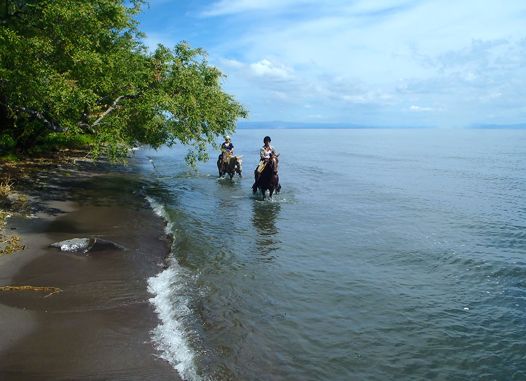 Balade à cheval le long du lac Cocibolca