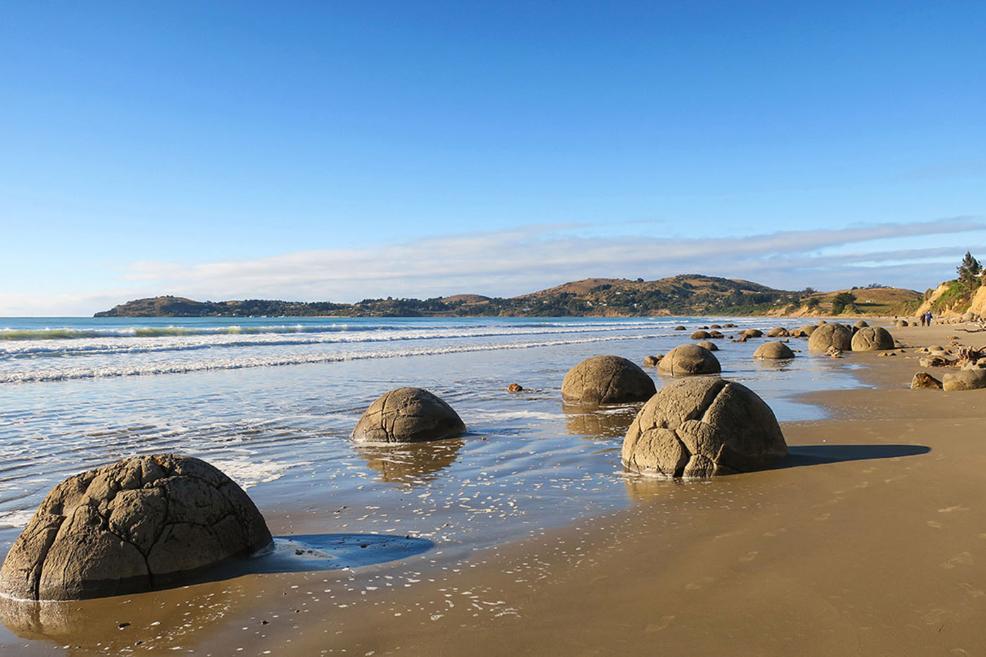 Moeraki Boulders, entre Dunedin et Christchurch