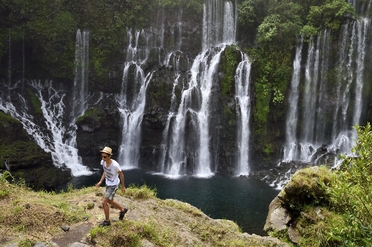 La cascade Langevin ou Grand Galet dans le Sud sauvage à la Réunion