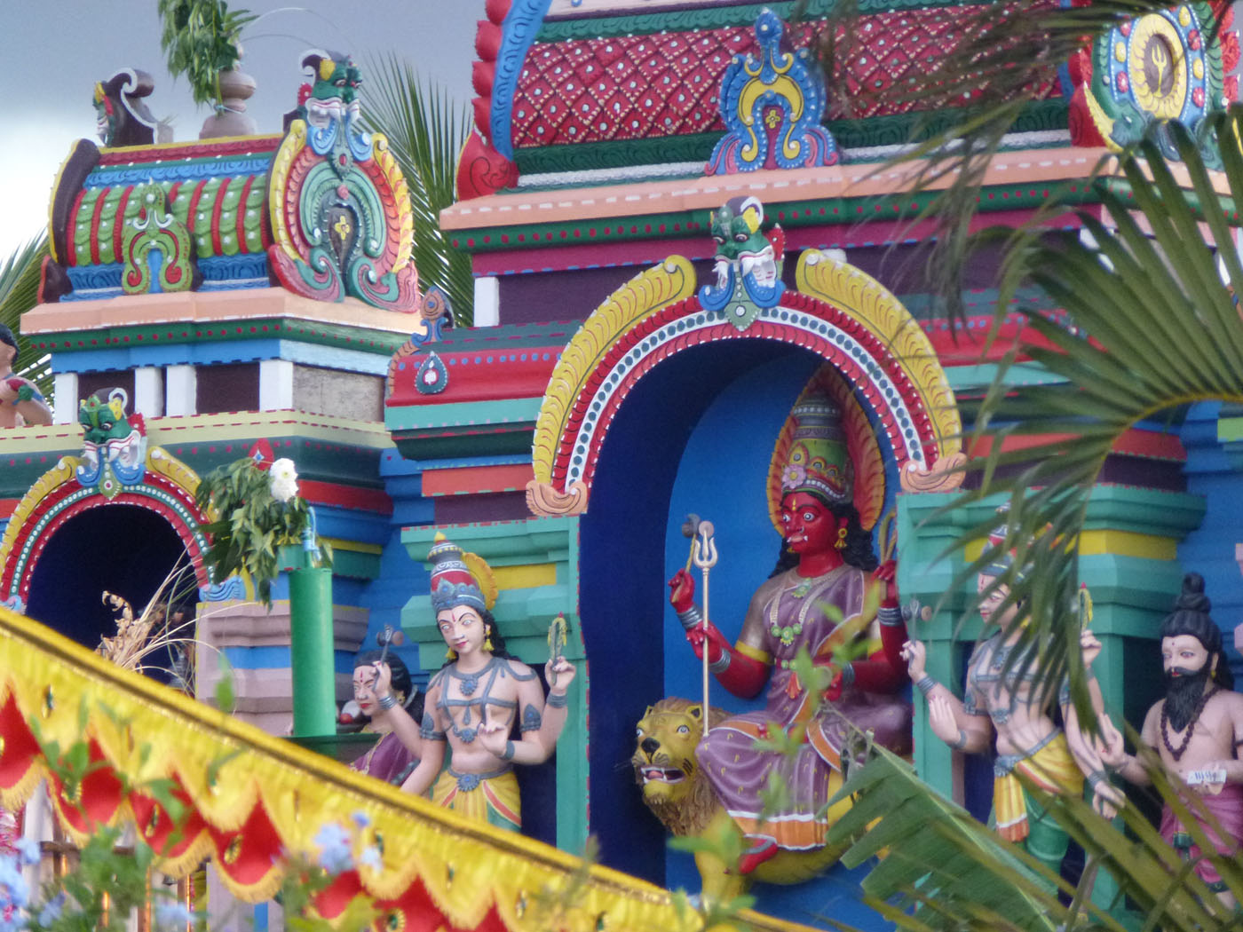 Temple tamoul près de l'Étang de Saint-Paul à la Réunion