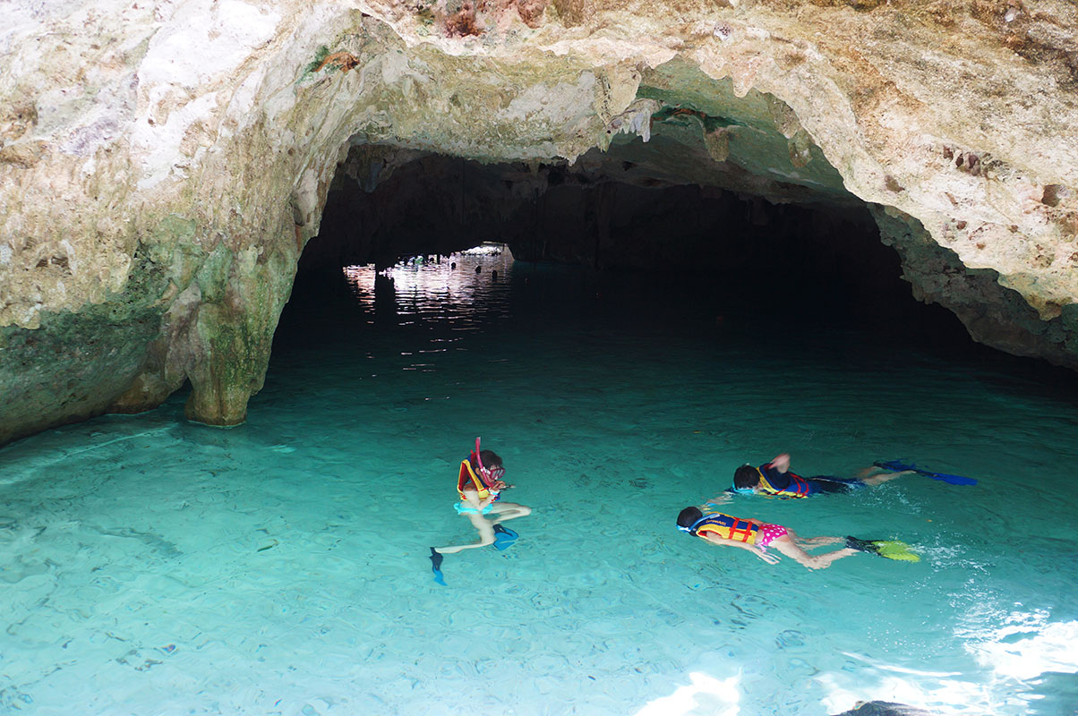 Snorkeling dans la Gran Cenote dans le Yucatán au Mexique