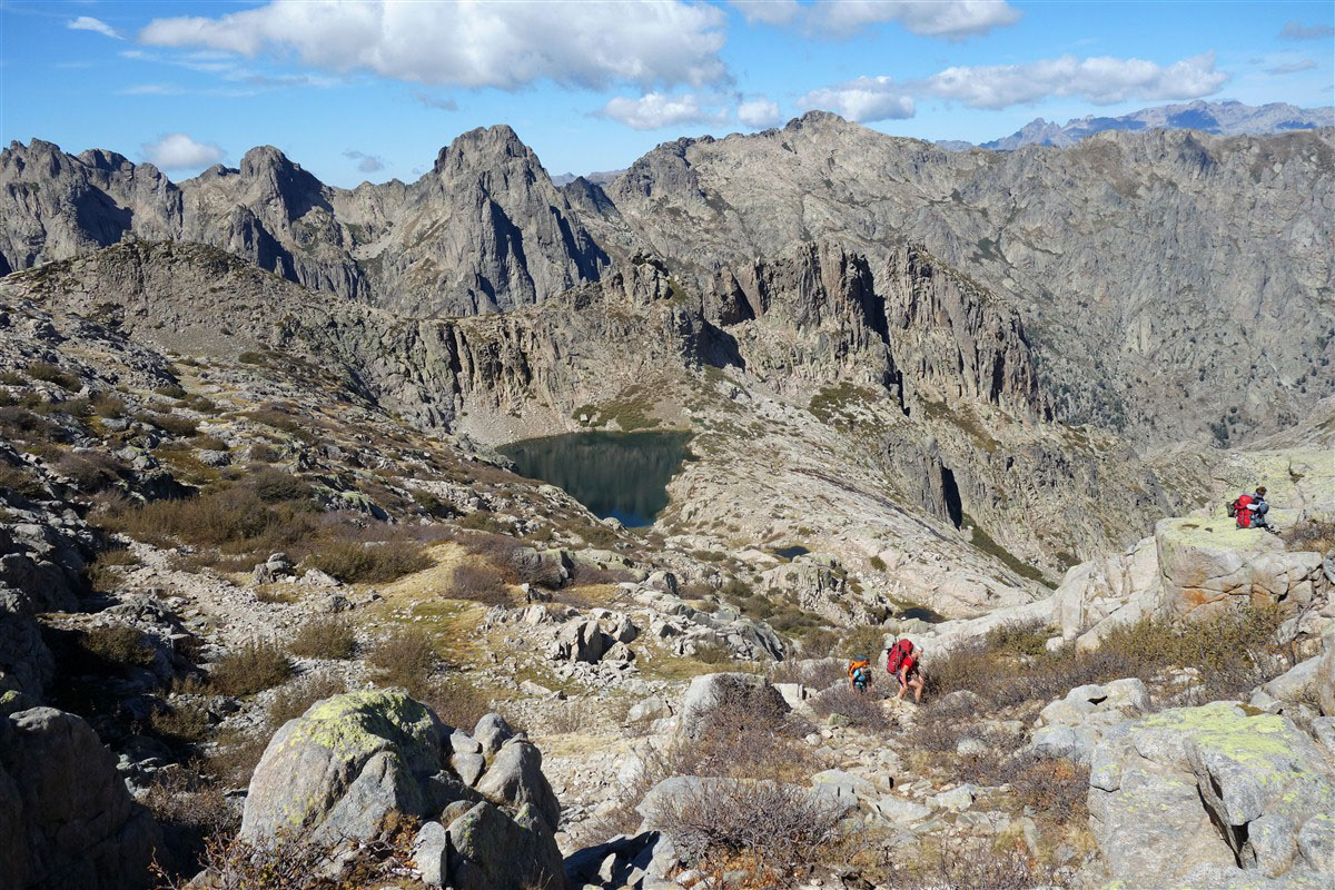 Partie nord du sentier de grande randonnée 20 en Corse