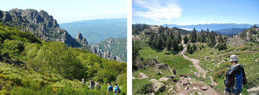 1) Descente vers Héric par le col de l'Airolle dans le Haut-Languedoc 2) Randonnée au lac des Bouillouses