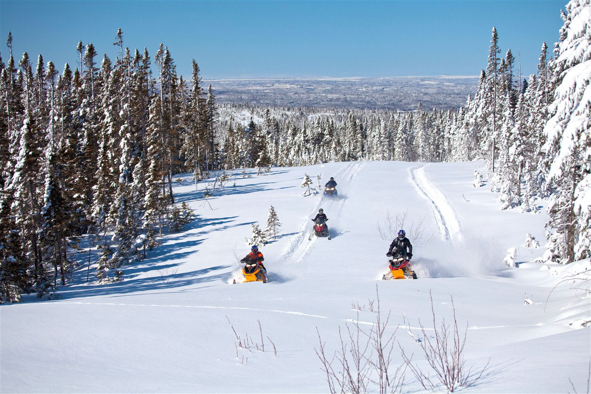 Motoneiges à Grand Falls en Terre-Neuve-et-Labrador au Canada