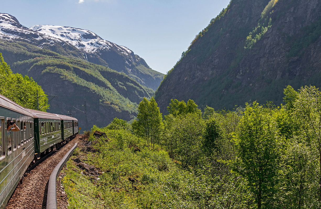 Vue du train Flamsbana en Norvège © Wipark/stock.adobe.com